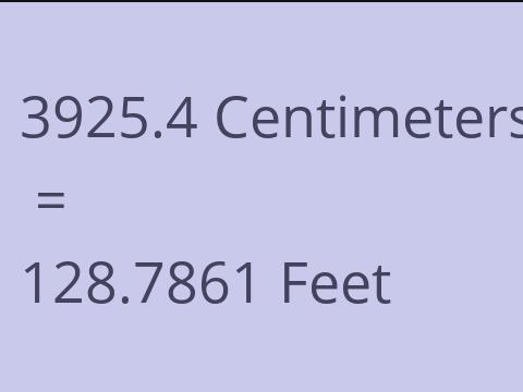 3925.4 CM TO FEET