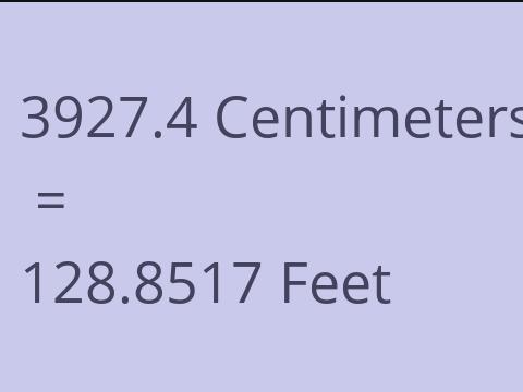 3927.4 CM TO FEET