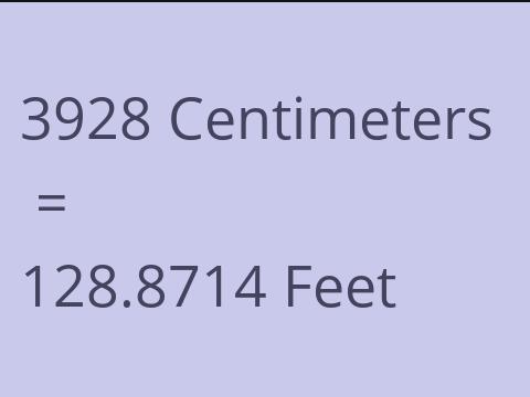3928 CM TO FEET