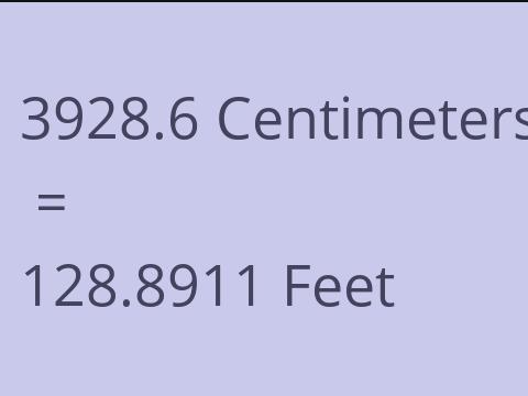 3928.6 CM TO FEET