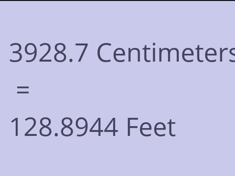 3928.7 CM TO FEET