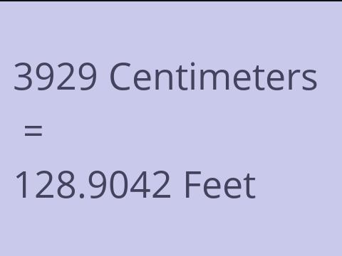 3929 CM TO FEET