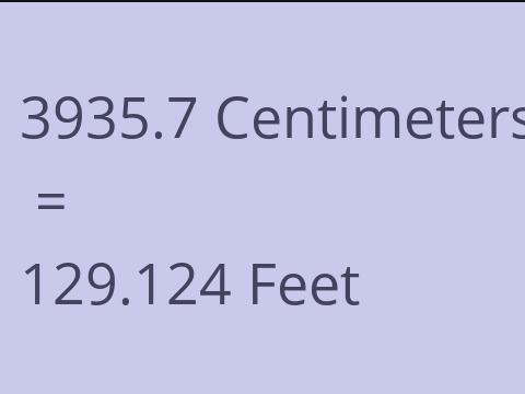 3935.7 CM TO FEET