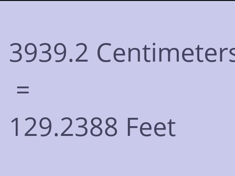 3939.2 CM TO FEET