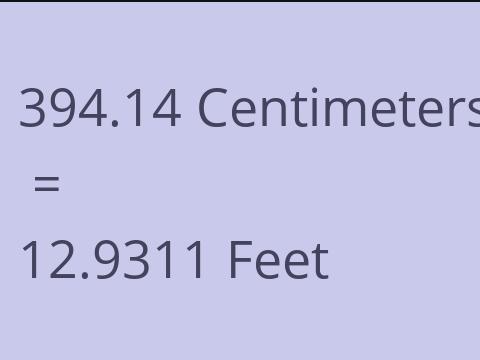 394.14 CM TO FEET