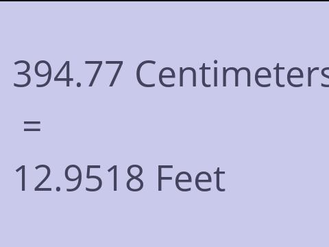 394.77 CM TO FEET