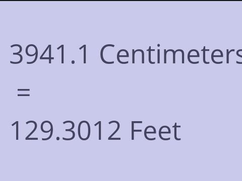 3941.1 CM TO FEET