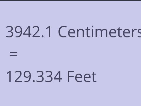 3942.1 CM TO FEET