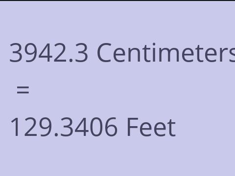 3942.3 CM TO FEET
