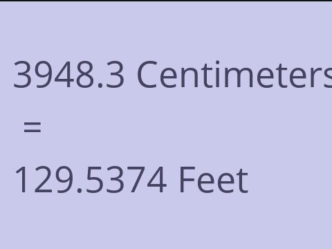3948.3 CM TO FEET