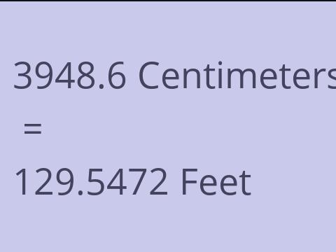3948.6 CM TO FEET