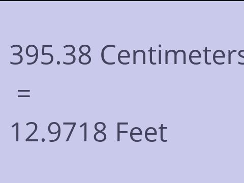 395.38 CM TO FEET