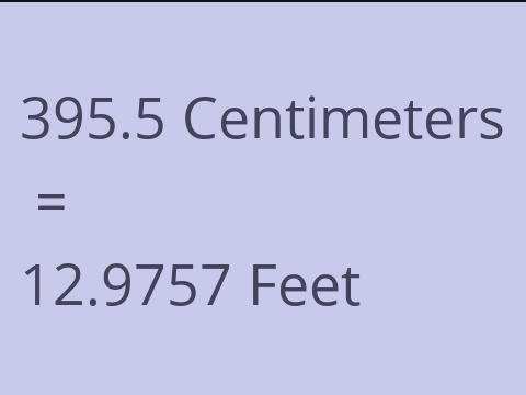 395.5 CM TO FEET