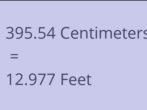 395.54 CM TO FEET