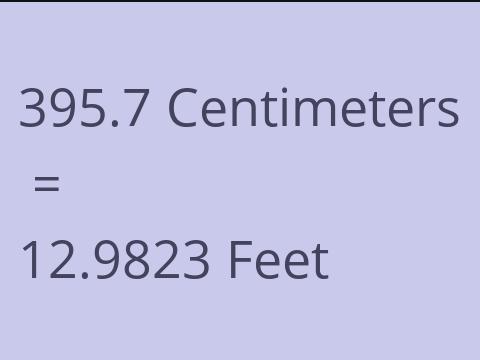 395.7 CM TO FEET