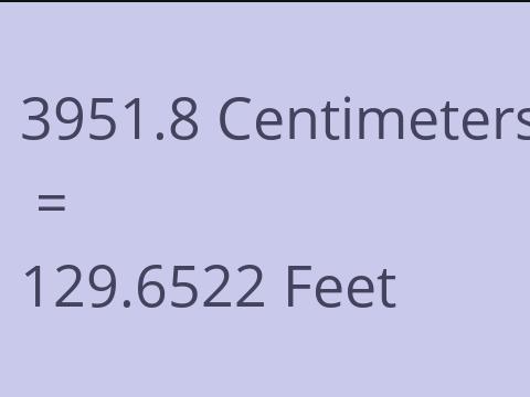 3951.8 CM TO FEET