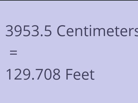 3953.5 CM TO FEET