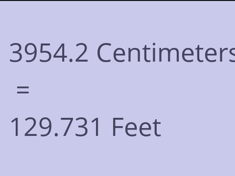 3954.2 CM TO FEET