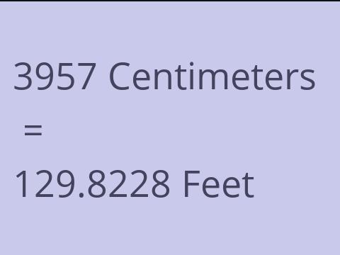 3957 CM TO FEET