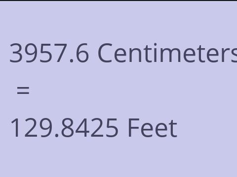 3957.6 CM TO FEET