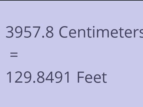 3957.8 CM TO FEET