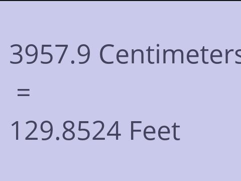 3957.9 CM TO FEET