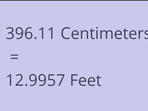 396.11 CM TO FEET