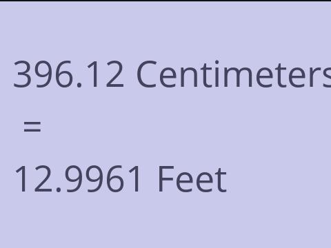 396.12 CM TO FEET