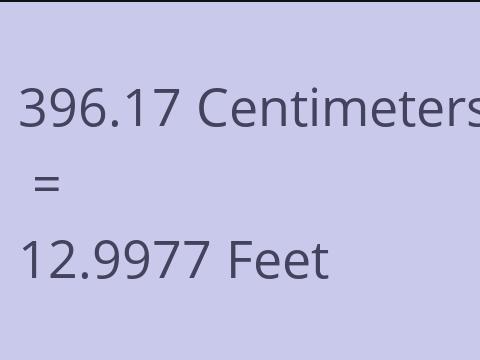 396.17 CM TO FEET