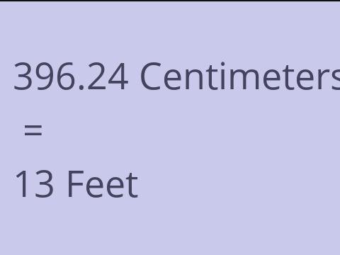 396.24 CM TO FEET