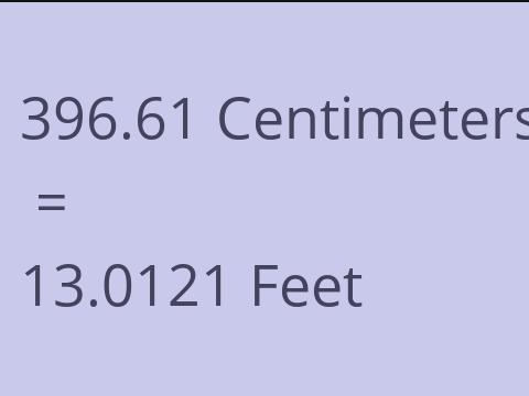 396.61 CM TO FEET