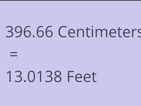 396.66 CM TO FEET