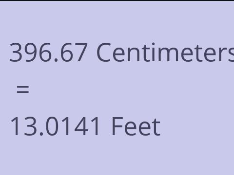 396.67 CM TO FEET