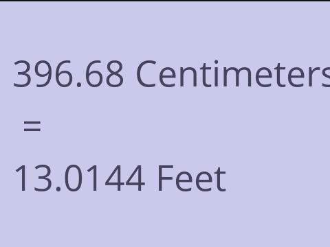 396.68 CM TO FEET