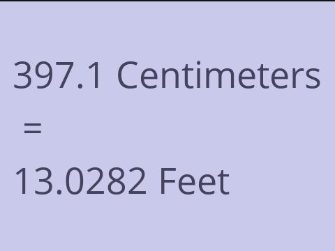 397.1 CM TO FEET