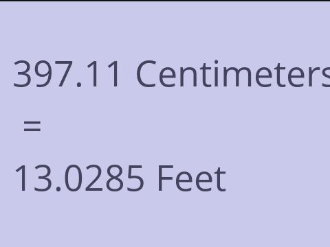 397.11 CM TO FEET