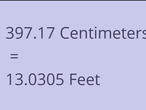 397.17 CM TO FEET