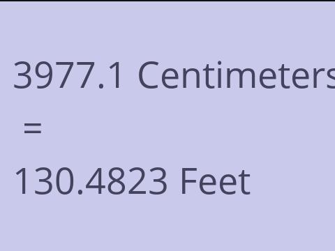 3977.1 CM TO FEET