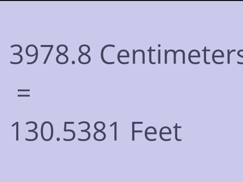 3978.8 CM TO FEET
