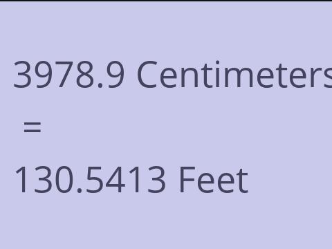 3978.9 CM TO FEET