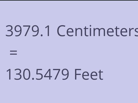 3979.1 CM TO FEET