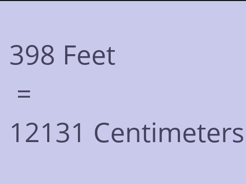 398 FEET TO CM