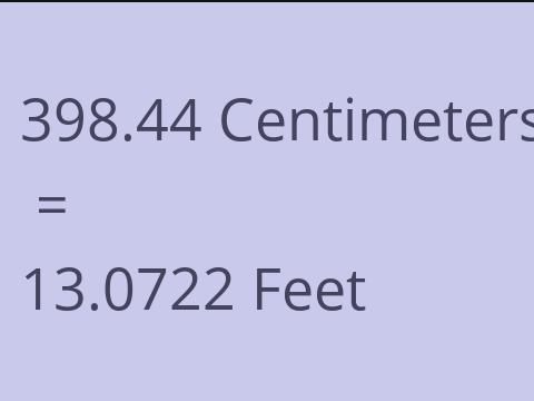 398.44 CM TO FEET