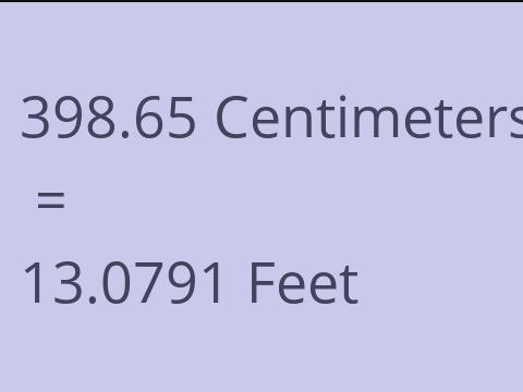 398.65 CM TO FEET