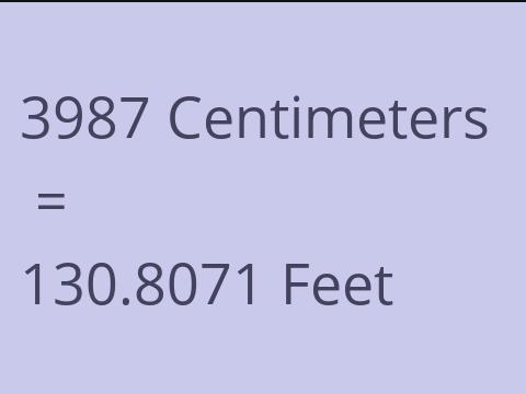 3987 CM TO FEET
