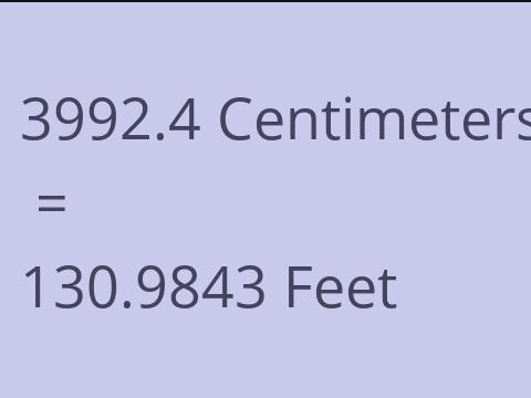3992.4 CM TO FEET