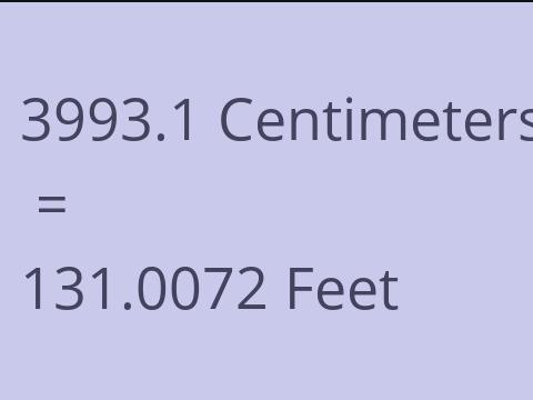 3993.1 CM TO FEET