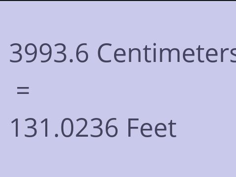 3993.6 CM TO FEET
