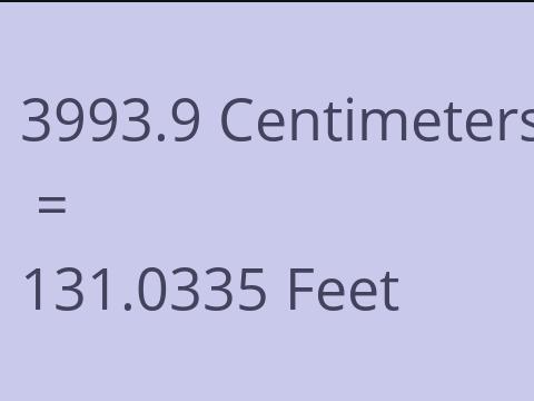 3993.9 CM TO FEET