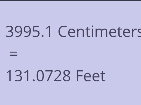 3995.1 CM TO FEET